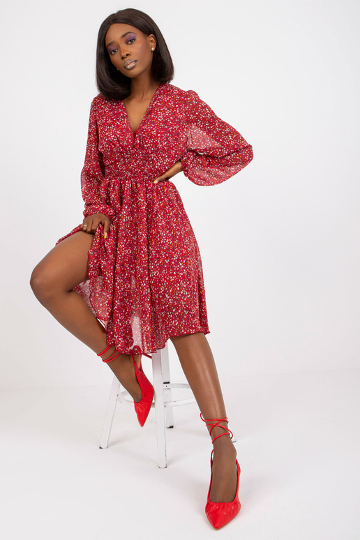 Burgundia midikleit ZULUNA trükistega Burgundia midikleit ZULUNA trükistega