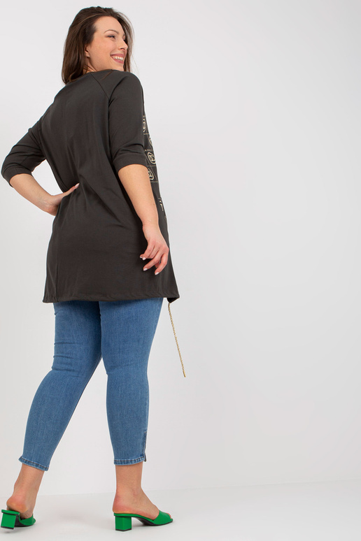 Khaki asümmeetriline pluss suuruses...