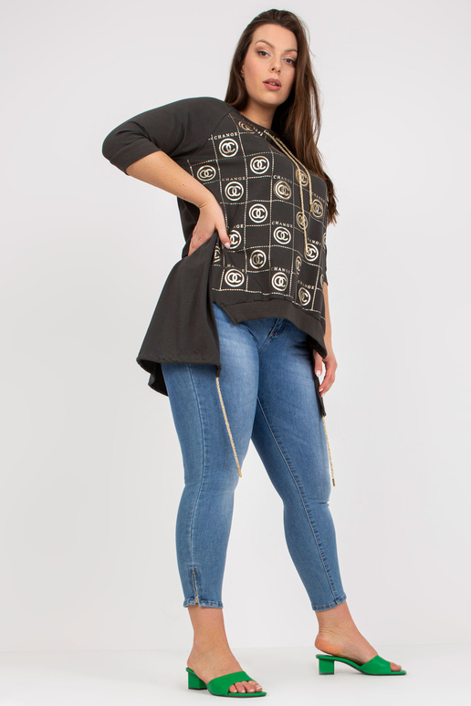 Khaki asümmeetriline pluss suuruses...