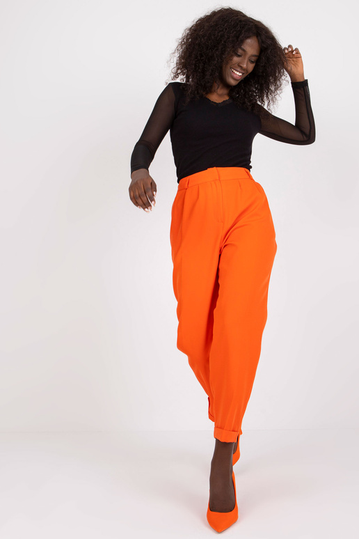 Oranžid püksid sirge säärega kangast...