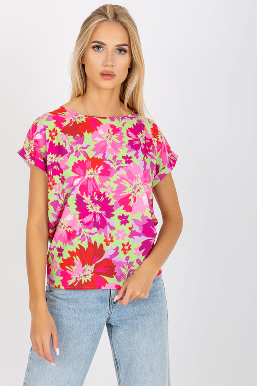 Roheline ja roosa lilleline suvepluus...