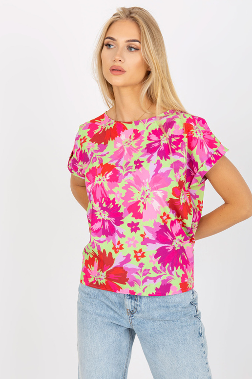 Roheline ja roosa lilleline suvepluus...