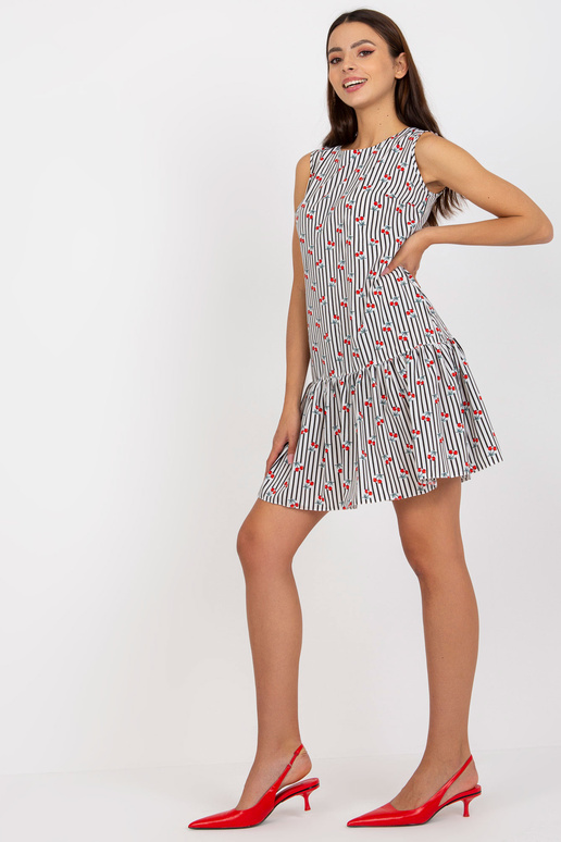 Valge ja must kleit trükiste ja...