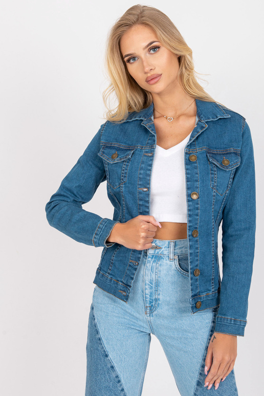 Sinine pikkade varrukatega teksajakk... Sinine pikkade varrukatega teksajakk...