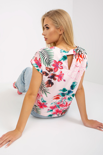 Heleroosa suvise mustriga...