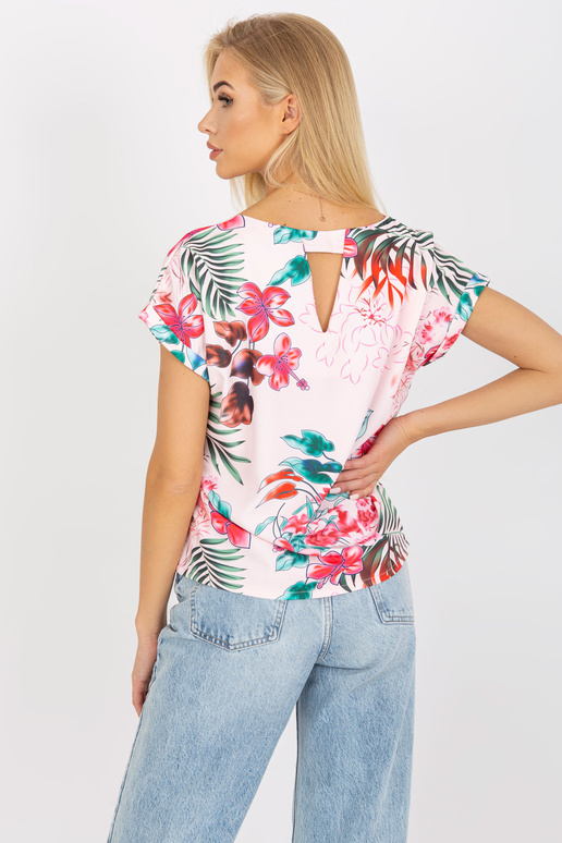 Heleroosa suvise mustriga pluus RUE...