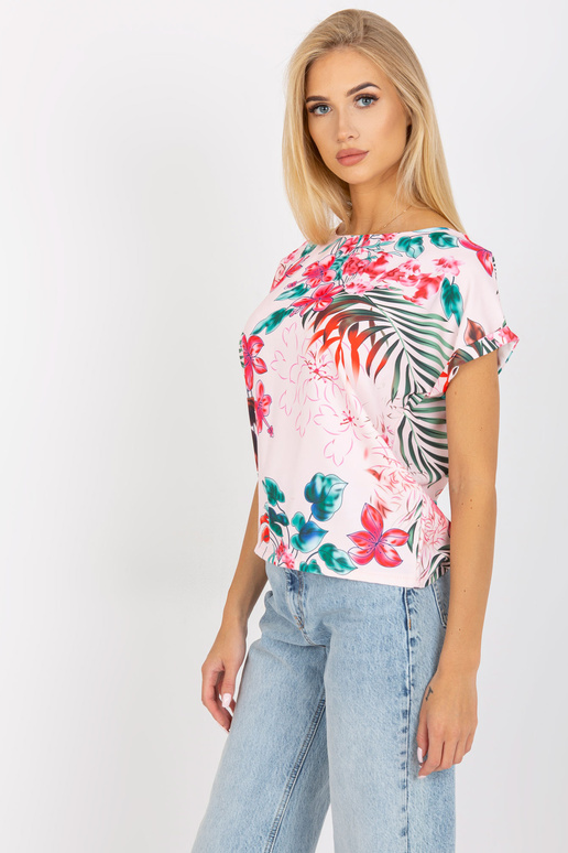 Heleroosa suvise mustriga pluus RUE...