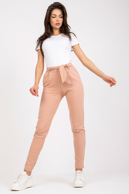 Beežist kangast taskutega püksid RUE...