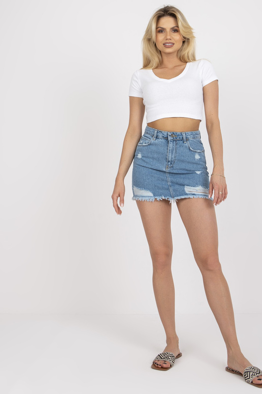 Sinine mini teksaseelik aukudega RUE... Sinine mini teksaseelik aukudega RUE...