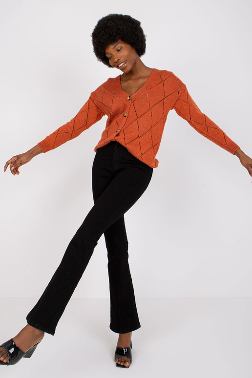 Tumeoranž nööbiga kardigan Elisabete...