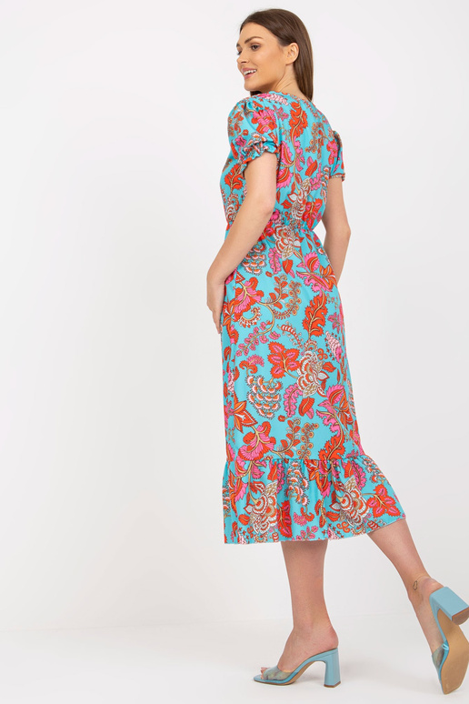 Sinine prindi ja lõhikuga midikleit