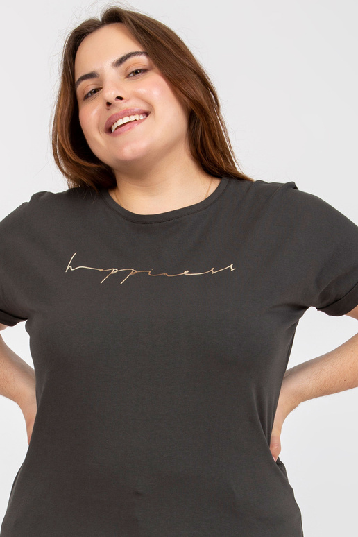 Khaki asümmeetriline pluss suuruses...