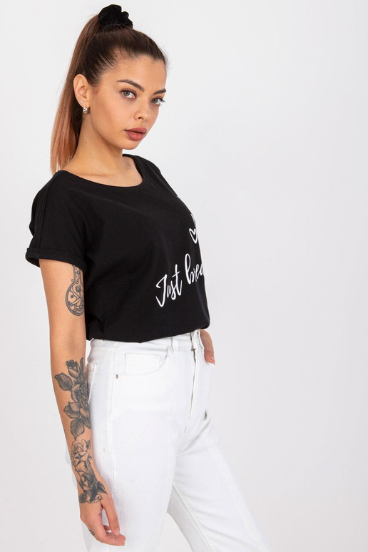 Must puuvillatrükiga T-särk Pola... Must puuvillatrükiga T-särk Pola...