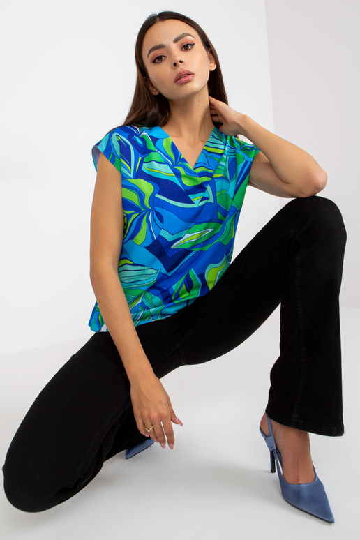 Sinine ja roheline avar pluus RUE...