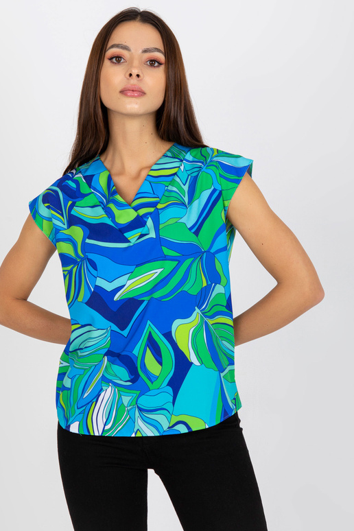 Sinine ja roheline avar pluus RUE...