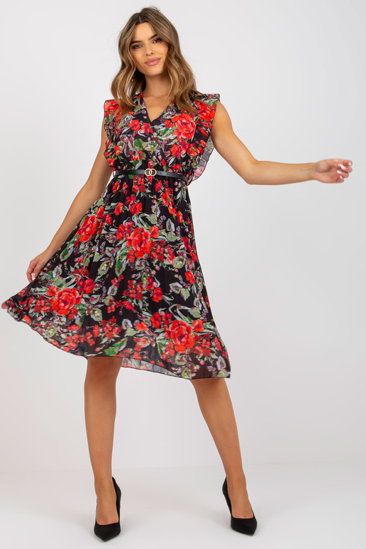 Must ja punane lilleline plisseeritud... Must ja punane lilleline plisseeritud...