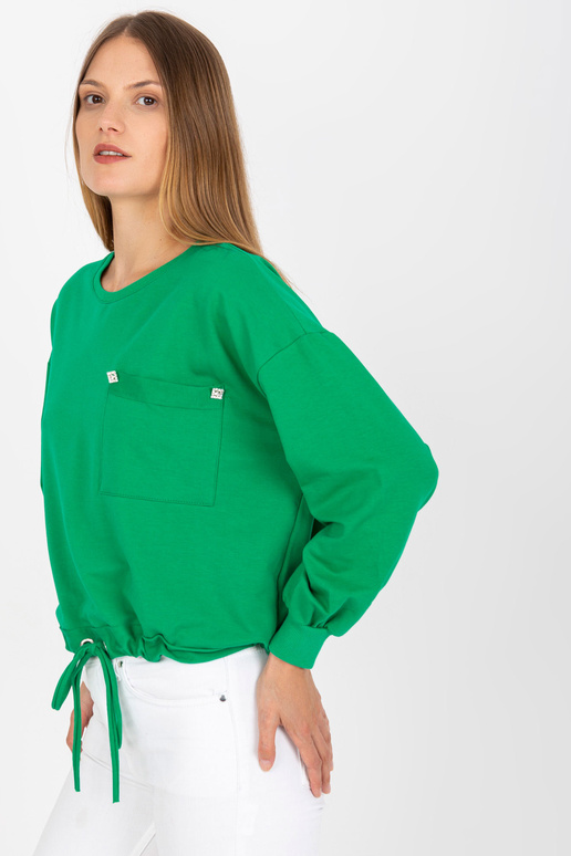 Roheline puuvillane hoodie soonikuga...