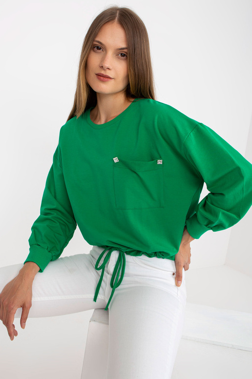 Roheline puuvillane hoodie soonikuga...