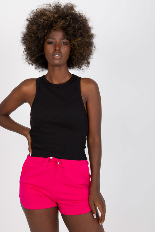 Musta soonikuga Basic varrukateta topp