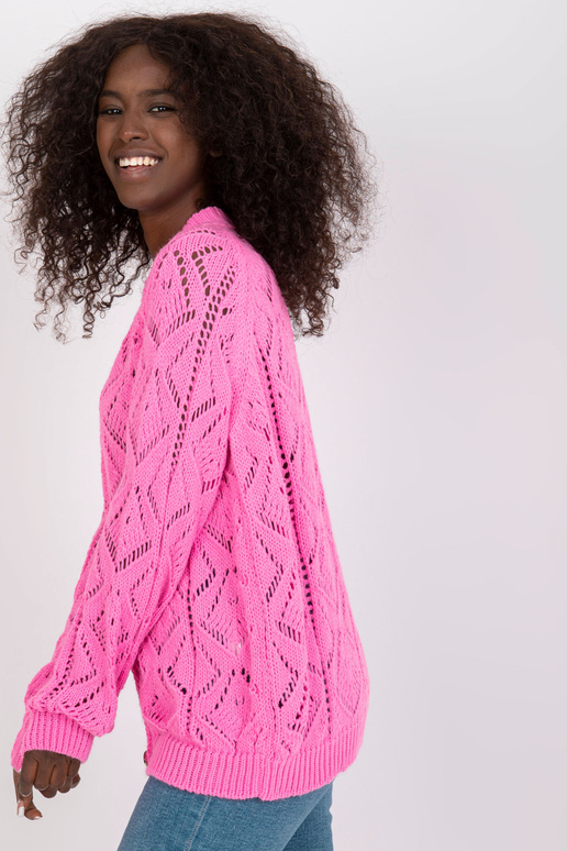 Roosa dekoratiivnööpidega kardigan...