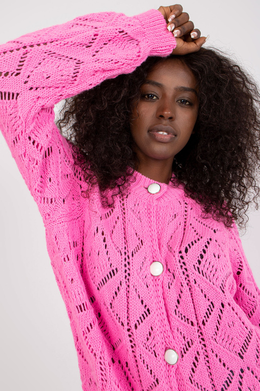 Roosa dekoratiivnööpidega kardigan...