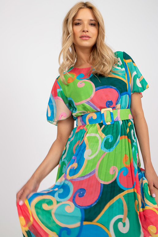 Roheline ühesuuruse plisseeritud...