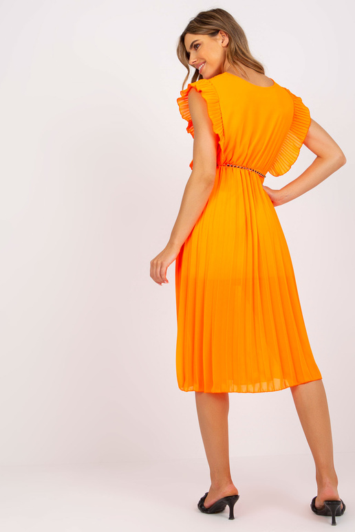 Fluo oranž õhuline plisseeritud...