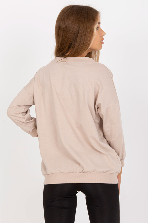 Beež puuvillane taskuga pluus