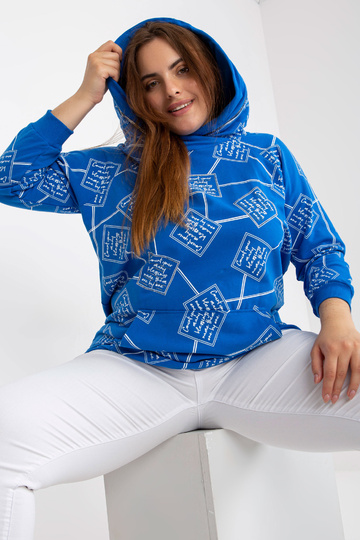 Tumesinine Plus Size trükiga dressipluus 2
