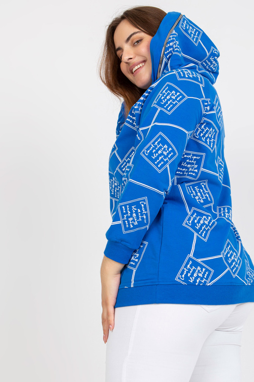 Tumesinine Plus Size trükiga dressipluus