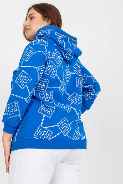 Tumesinine Plus Size trükiga dressipluus