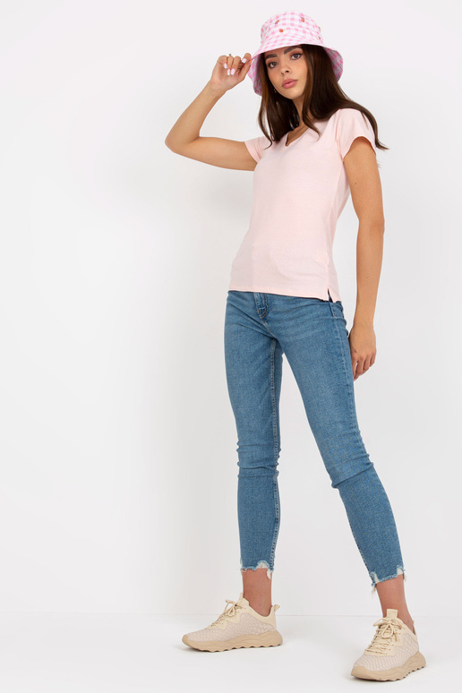 Heleroosa naiste põhi puuvillane T-särk