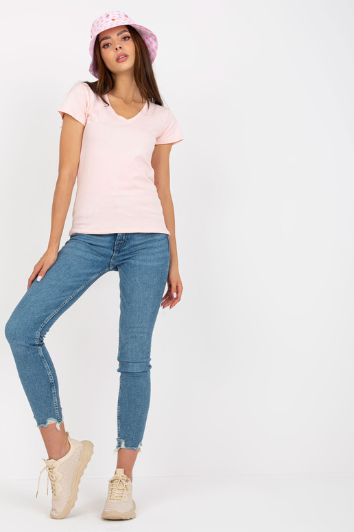 Heleroosa naiste põhi puuvillane T-särk