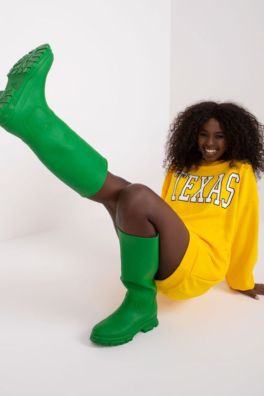 Kollane dressipluus Poppy trükiga