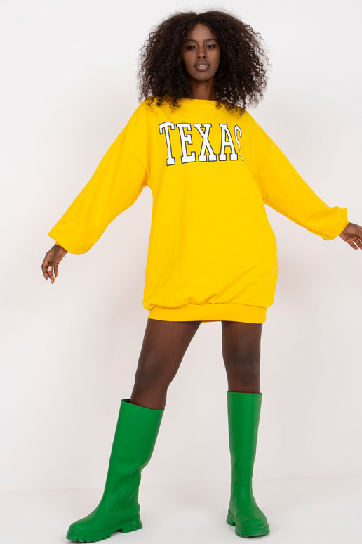 Kollane dressipluus Poppy trükiga