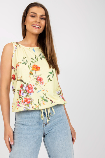 Helekollase mustriga topp,... 2