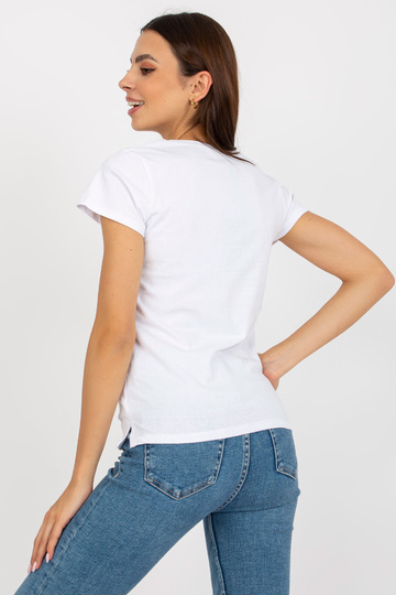 Valge tavaline V-kaelusega...