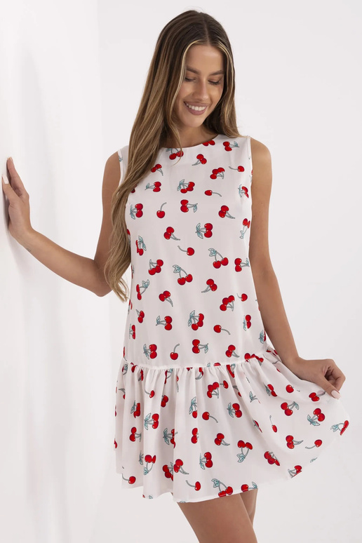 Valge rihmaga minikleit printidega