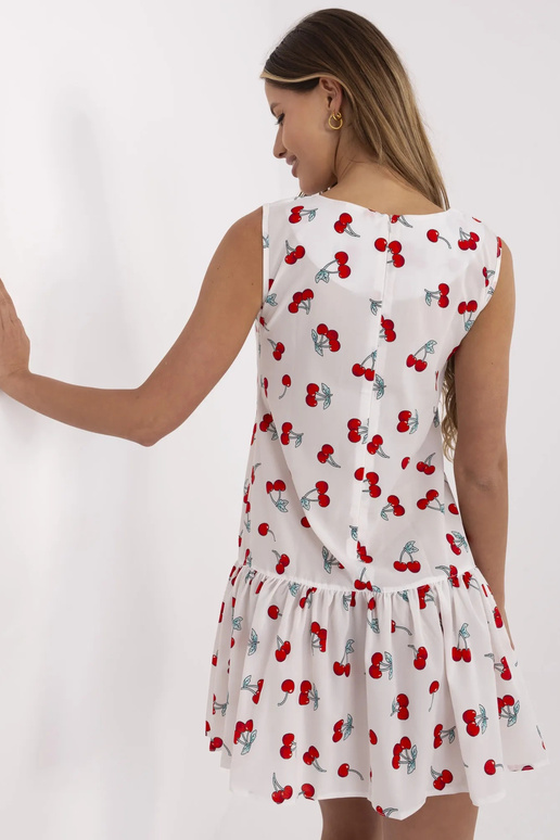 Valge rihmaga minikleit printidega