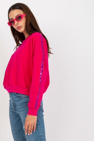 Fuksia värvi lühike kapuutsiga dressipluus RUE PARIS'iga 2