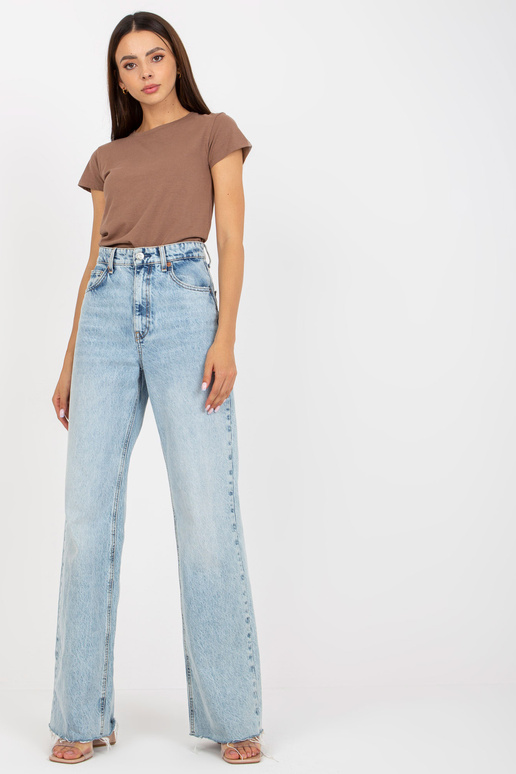 Pruun põhiline puuvillane T-särk