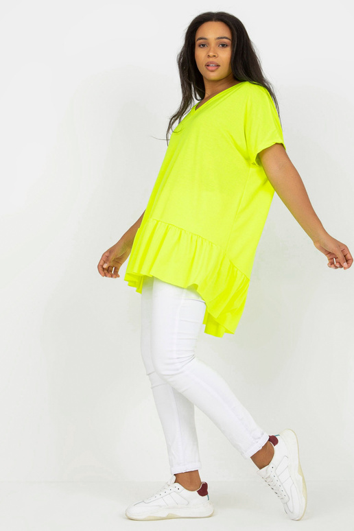 Fluo Yellow Casual Plus Size...