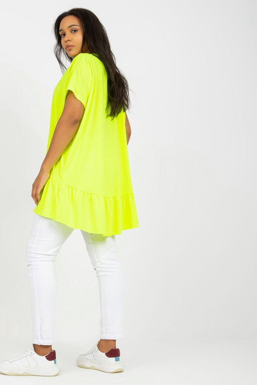 Fluo Yellow Casual Plus Size...