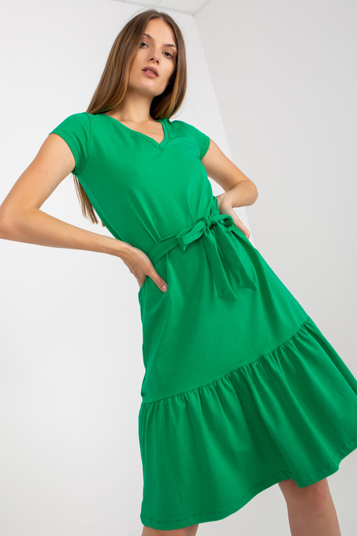 Roheline volangidega põhikleit RUE PARIS