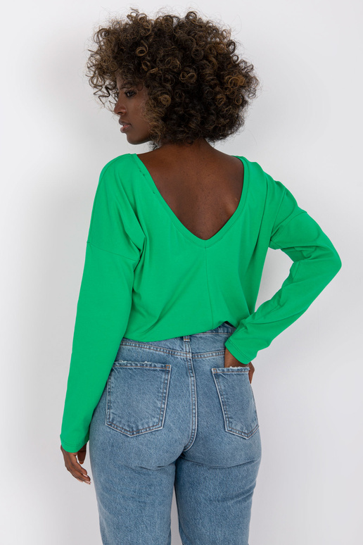 Roheline puuvillane Basic pluus Larissa