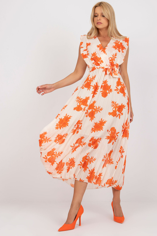 Beeži ja oranži pika plisseeritud...