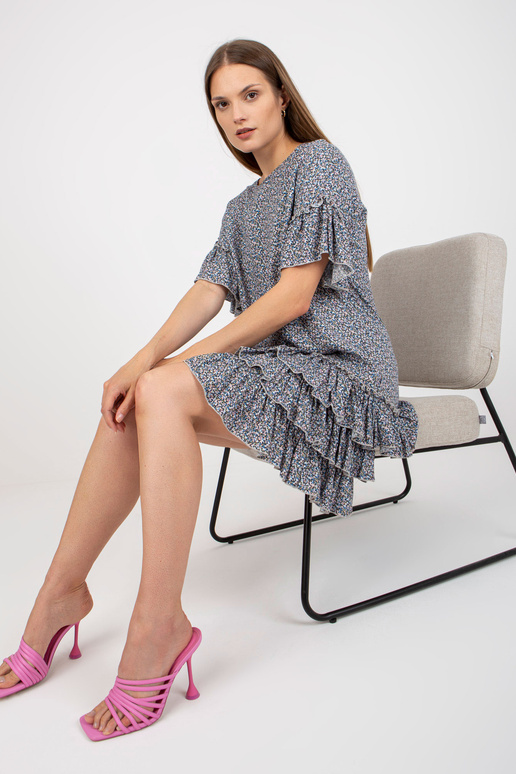 Sinine volangide ja trükistega...