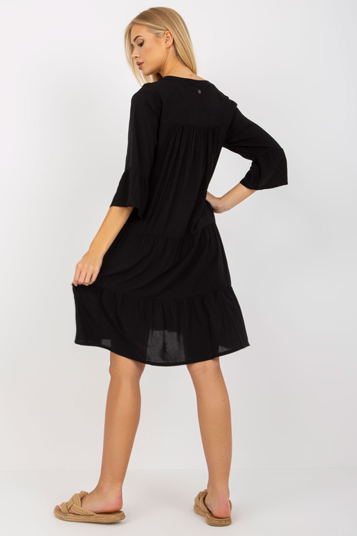 Must viskoosist boho kleit volangide...