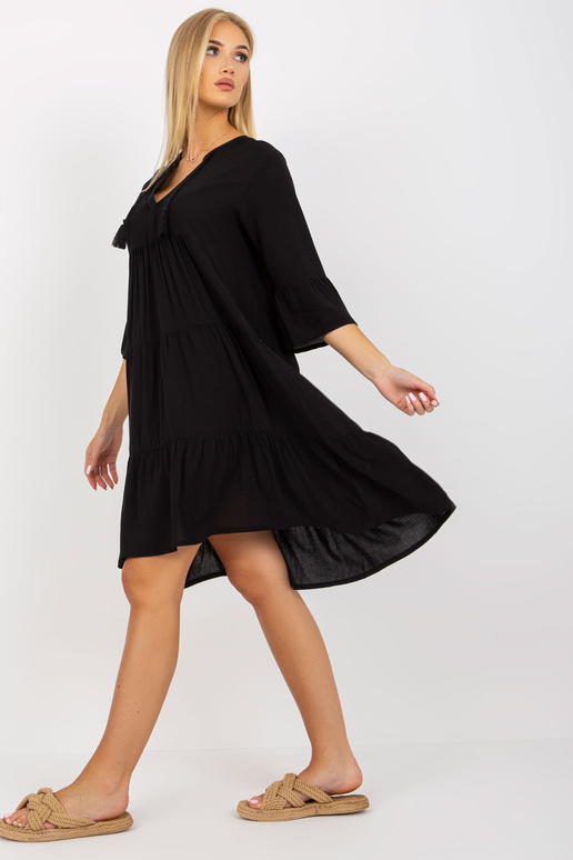 Must viskoosist boho kleit volangide...