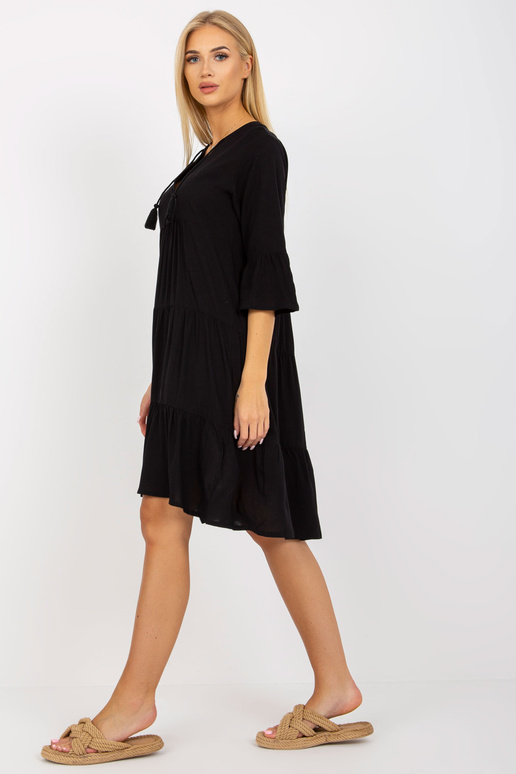 Must viskoosist boho kleit volangide...